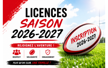 INSCRIPTION SAISON 2026-2027